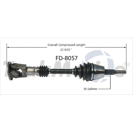 Surtrack Axle Cv Axle Shaft, Fd-8057 FD-8057